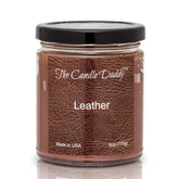 Leather Candle- 6 Oz Jar Candle - Up To 40 Hour Burn Time