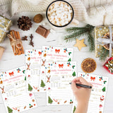 Christmas Predictions And Advice Cards - 30 Pack Double-Sided Christmas Snowman Party Decorations Card - Winter Holiday Party Supplies Favors -A02