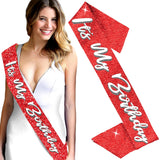 Quality Birthday Sash Party Supplies - Glam It'S My Birthday Sash - Bday Decorations For Women Red Sparklesash(Glmitmybdy) Red/Sprk