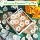 200 Pieces Faux Daisy Flower Heads For Craft Mini Fabric Daisy Flower Heads Bulk 1. 57 Inch Artificial Fake Small Daisies Art Diy Craft For Summer Wed Birth Party Decor (White)