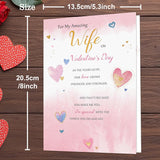 Valentines Day Card For Wife,Valentines Day Card For Her,Romantic Valentines Day Cards Gifts For Wife With Sweet Love Message