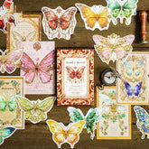 Paper Postcards,Vintage Gold-Foiled Butterfly Shapes Holiday Cards,Set Of 20 Different Flying Designs Varying Sizes Greeting Cards,Perfect For Wedding Party Guest Book,Nursery Decor,Travel Keepsakes,Wall Art