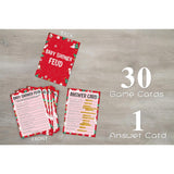 Baby Shower Game Cards, Baby Shower Feud Game, Christmas Party Cards For Gender Neutral Adults, Set Of 30 (Chris004)