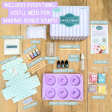 Diy Donut Soap Making Craft Kit For Kids, Teens, And Adults - Fun, Easy, Creative - Large Soap Donuts - Perfect Birthday & Holiday Gift - Unique, Mess-Free, All-In-One Kit (Donut)