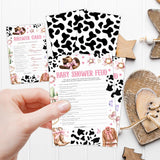 Name That Song Western Cowgirl Baby Shower Game Set - 30 Pcs Double-Sided With 1 Answer Card - Gender Neutral Party Activities Favor & Supplies - Baby Shower Game For Girl - B08