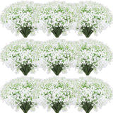 80 Pcs Baby Breath Artificial Flowers Bulk White Artificial Baby Breath Gypsophila Flower 20.8 Inch Real Touch Faux Gypsophila Bouquet Fake Floral Greenery For Wedding Arrangement Party Decor