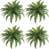 Fake Ferns, 35In Realistic Fake Bush Plants, 4 Faux Ferns With 39 Fronds For Outdoors Garden Planter Porch Entrance Home Decor