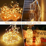 72FT 200 LED Solar Fairy Lights Outdoor Waterproof Warm White String Lights with 8 Modes for Patio Tree Wedding Party Christmas Decor