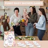 Diaper Raffle Party Games, Butterfly Baby Shower Game, Blush Pink Floral Themed Baby Gender Reveal Party Supplies & Activities -1 Double Sided Standing Sign + 50 Guessing Cards (A04)