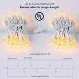 100 Count Clear Christmas Lights White Wire,23Feet Incandescent Clear Mini Lights,Connectable Indoor Outdoor Christmas T