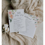 Floral Baby In Bloom Baby Shower Games, Fun Activities For 25 Guests(Trivia, Feud, Dad Jokes And Guess That Baby Song)