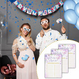 Butterfly Kisses Baby Shower Games, 30 Baby Alphabet Game Cards, Gender Reveal Party Supplies Favors (5"X7") - B09