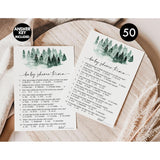 50 Baby Shower Trivia (50-Cards) Fun Game Activity, Gender Neutral Boy Or Girl, Baby It’S Cold Outside Winter Wonderland Forest Decorations