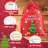 Christmas Passing Game Set, Christmas Games For Families, Funny Xmas Party Game Cards With A Passing Bag For Family Friends, Family Games Night,Team Ice Breaker Games - 04