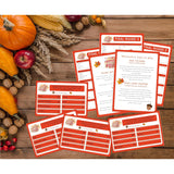 Thanksgiving Friendly Family Feud Game, Feud Trivia Quiz, Baby Shower Game For Family Activity (12 Question Cards & 3 Final Round Cards) Thanksgiving Games For Family Party Decorations Supplies-Sg4