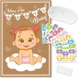 Funny Baby Shower Games For Girl, Pin The Pacifier On The Baby Game, Where Is The Baby’S Binky, Pin The Dummy
