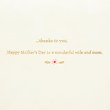 Hallmark Signature Mothers Day Card to Wife (Lucky Family) (799MBC1029)