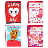 Hallmark Valentine's Day Cards for Kids School, Llama, Bear, Hearts (8 Classroom Valentines with Envelopes)