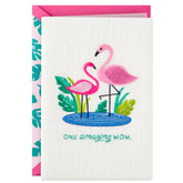 Hallmark Signature Mothers Day Card (Embroidered Flamingos) (899MBC1067)