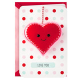 Hallmark Signature Valentines Day Card for Kids (Removable Felt Heart Ornament)