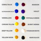 milo Acrylic Paint Set of 12 Colors | 16 oz Bottles | Student Primary Colors Acrylics Painting Pack | Made in the USA | Non-Toxic Arts & Crafts Paints for Artists & Hobby Painters