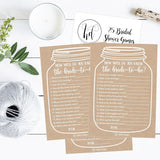 25 Cute Rustic How Well Do You Know The Bride To Be Bridal Wedding Shower, Bachelorette Party Game, Couples Guessing Question Set Of Cards Pack Unique Printed Engagement