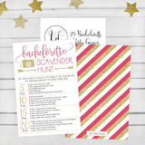 25 Bachelorette Scavenger Hunt Party Games, Girls Night Out Weekend Funny Naughty Cards, Drinking And Dares, Fun Novelty Decoration And Supplies Idea For Adult Woman Ladies Parties