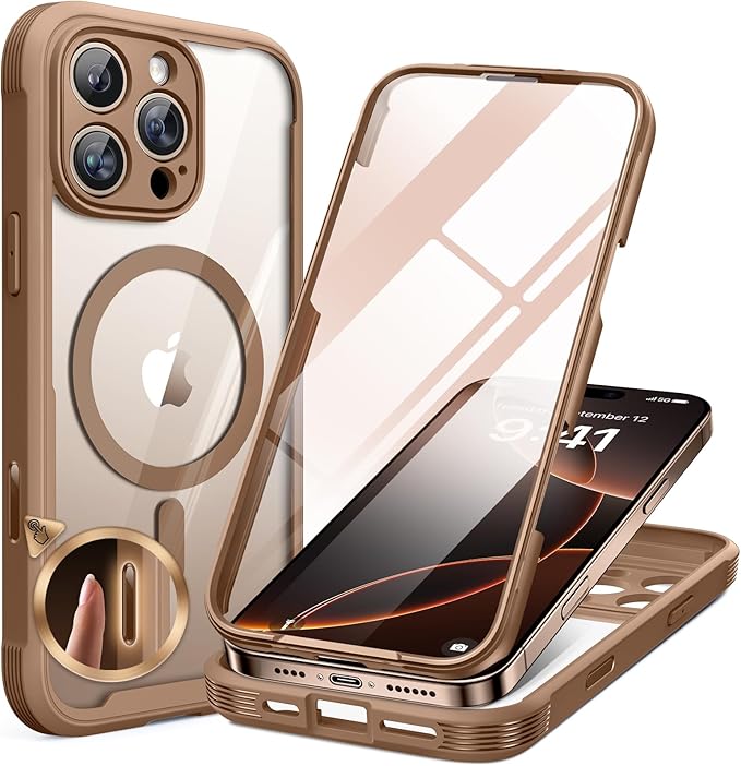 iPhone 16 Pro Max 6.9" Case, Full-Body Bumper, Glass Screen & Camera Control