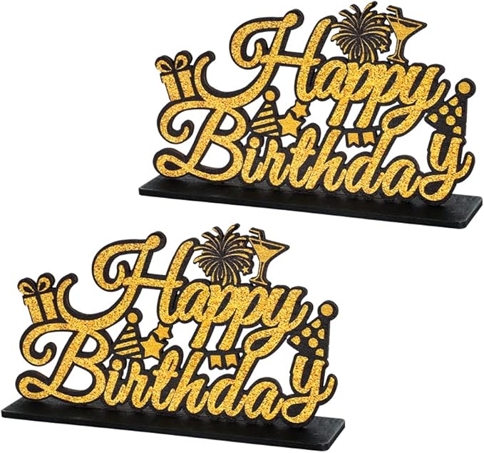 Happy Birthday Letter Sign Centerpieces for Table, Party Supplies for Milestones