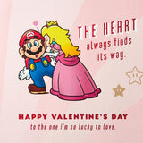 Hallmark Nintendo Super Mario Valentine's Day Card for Husband, Wife, Boyfriend, Girlfriend (Lucky)