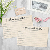 Birthday Wishes And Advice Tan-Kraft (50) 4X6" Cards - Good Advice, Best Wishes, Memories Cards - Bday Party Idea Activity - Sweet 16, 30Th, 40Th, 50Th - Fun Ad Lib Prompts - Made In Usa