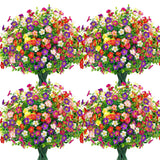 24 Bundles Fake Flowers Artificial Flowers Bulk Daisy For Outdoor Spring Garden Porch Farmhouse Decor