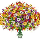 12 Pack Artificial Flowers For Outdoors Fake Flowers Plants Spring Decoration Silk Colorful Daisy Uv Resistant For Home Porch Garden Decor