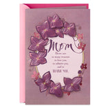 Hallmark Birthday Card, Love Card, Just Because Card for Mom (Watercolor Hearts),Flower Wreath,0599VFE7865