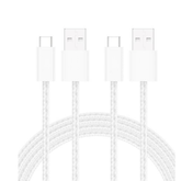 2 Pack 6.6FT USB A to USB C Braided Fast Charging Cable for iPhone Samsung Pixel iPad