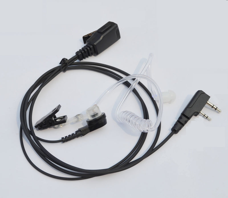 1 Wire Surveillance Earpiece For 2 Pin Radios Kenwood Police Swat Safety
