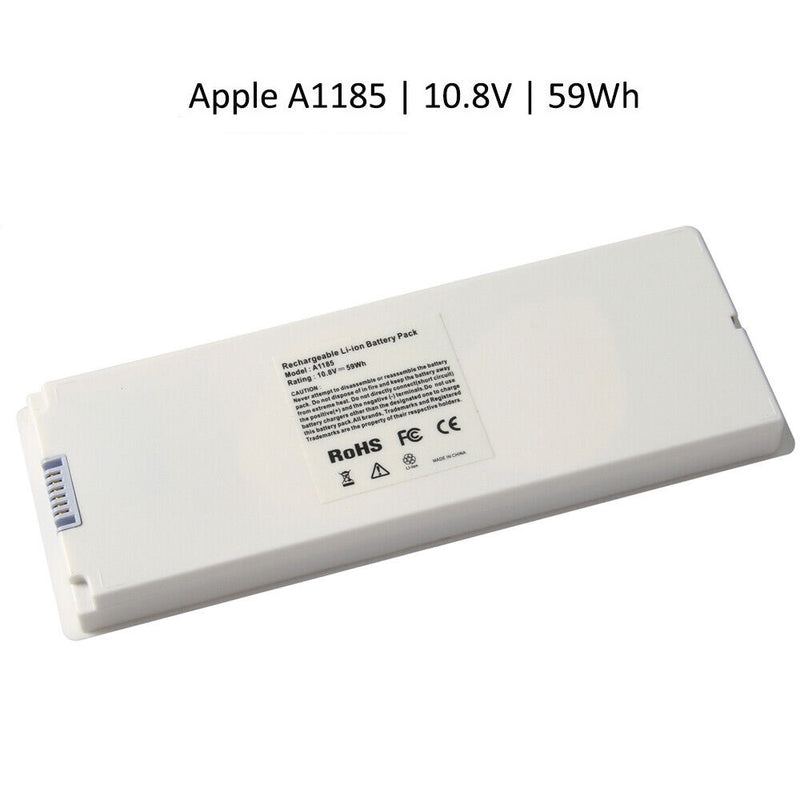 Battery For Apple 13" Macbook A1185 Li-Ion 10.8V - 55 Wh Rechargeable Battery Pm