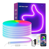 13.1FT RGB LED Neon Rope Lights Music Sync App Remote Control IP67 Waterproof Strip