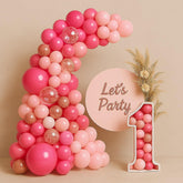 109pcs Pink & Magenta Balloon Garland Kit for Romantic Birthday Celebrations