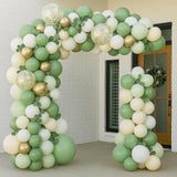 143pcs Olive Green Balloon Kit for Elegant Gender-Neutral Baby Shower Decor
