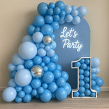 115pcs Blue & Gold Balloon Kit for Birthday and Baby Shower Party Decorations