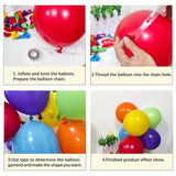 Rainbow Balloon Arch Kit (120pcs) – Bright Colors for Joyful Birthday Events