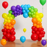Rainbow Balloon Arch Kit (120pcs) – Bright Colors for Joyful Birthday Events