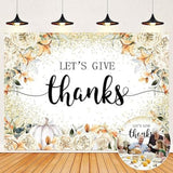 7x5FT Thanksgiving Backdrop Fall Pumpkins Boho Floral Photo Background Decor