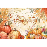 7x5FT Fall Thanksgiving Backdrop Pumpkin Harvest Photo Background Party Decor