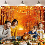 7x5FT Fall Thanksgiving Backdrop Maple Leaves Pumpkin Autumn Photo Background