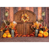 7x5FT Fall Thanksgiving Backdrop Pumpkin Patch Barn Photo Background Party Decor