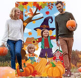 Thanksgiving Photography Backdrop Pumpkin Scarecrow Fall Harvest Photo Background