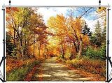 7x5FT Fall Photography Backdrop Autumn Leaves Natural Landscape Party Photo Background