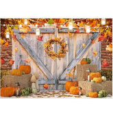 Fall Photo Backdrop Farm Barn Pumpkin Thanksgiving Background for Photography 7x5FT